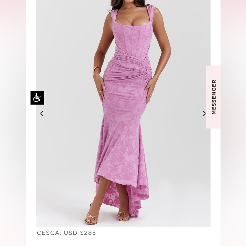 House of CB Cesca Lilac midi gown dress